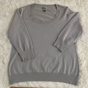Chico’s gray long sleeve sweater gently used size 2